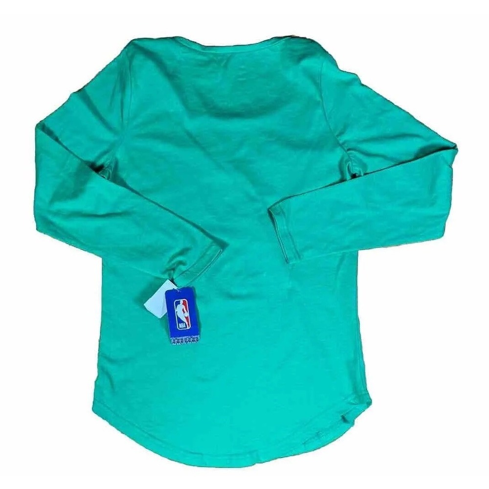 Boston Celtics NBA 1946 Women's Green Scoop Neck Long Sleeve Logo T-Shirt Size M - Picture 4 of 4